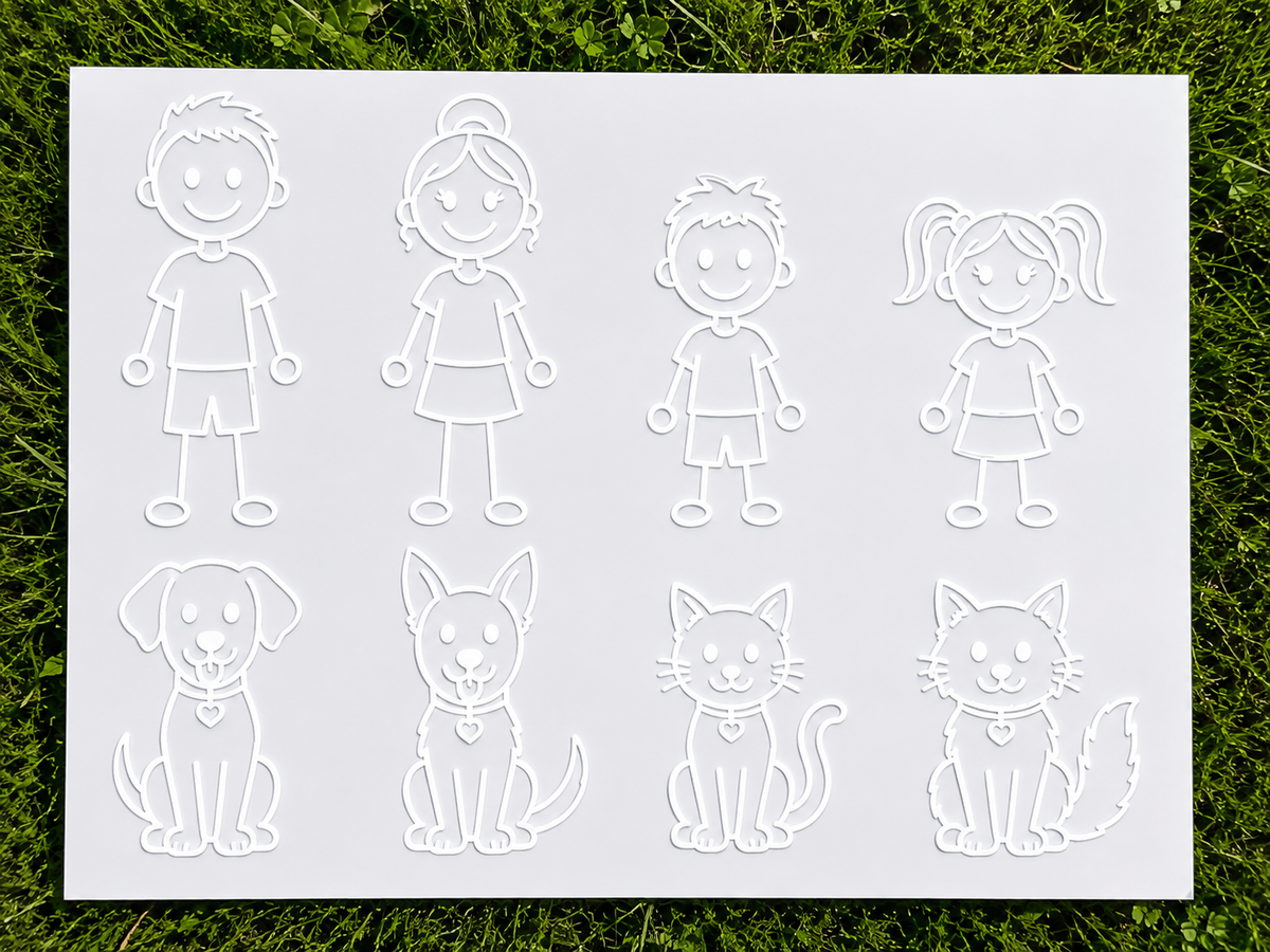 White - Build Your Family Decals